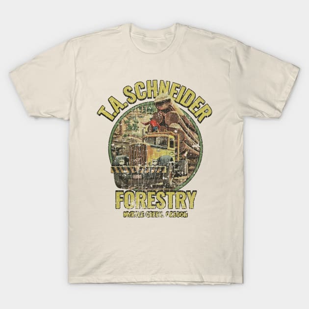 T.A. Schneider Forestry T-Shirt by JCD666